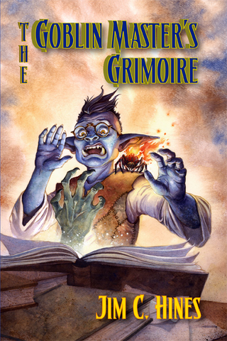 Illustration for article titled What do you think this goblin is saying on Jim C. Hines' book cover?